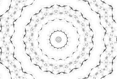 Siyah ve beyaz süslemeli arka plan. Mandala deseni.