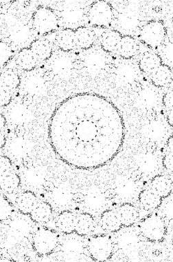 Siyah ve beyaz süslemeli arka plan. Mandala deseni.