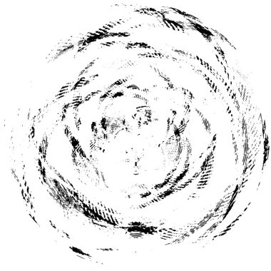 Beyaz arkaplanda soyut mürekkep çemberi, vektör çizimi, yuvarlak grunge damgası