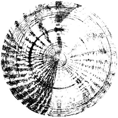 Beyaz arkaplanda soyut mürekkep çemberi, vektör çizimi, yuvarlak grunge damgası