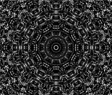 Ayrıntılı siyah beyaz mozaiği kapat