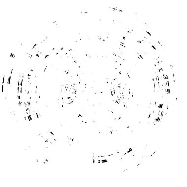 Beyaz arkaplanda soyut mürekkep çemberi, vektör çizimi, yuvarlak grunge damgası