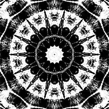 Kaleydoskopik desenli siyah beyaz yaratıcı arkaplan