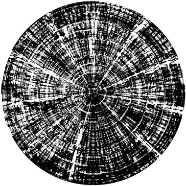 Beyaz arkaplanda soyut mürekkep çemberi, vektör çizimi, yuvarlak grunge damgası