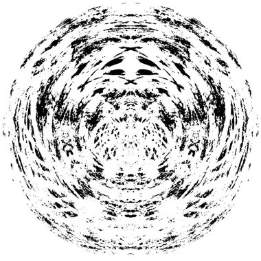  Beyaz arkaplanda soyut siyah çember şeklinin vektör çizimi.   