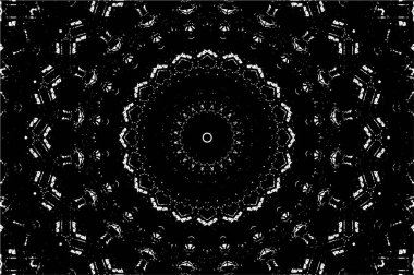 Siyah ve beyaz süslemeli arka plan. Mandala deseni.