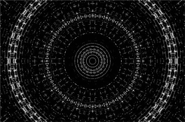 Siyah ve beyaz süslemeli arka plan. Mandala deseni.