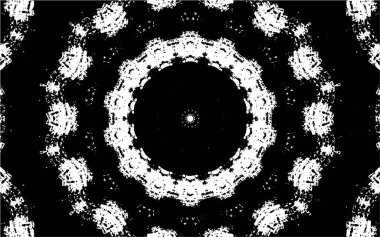 Kaleydoskopik desenli siyah beyaz yaratıcı arkaplan