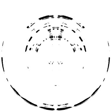  Beyaz arkaplanda soyut siyah çember şeklinin vektör çizimi.   