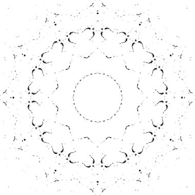 Ayrıntılı siyah beyaz mozaiği kapat