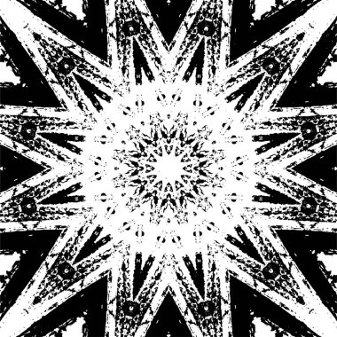 Ayrıntılı siyah beyaz mozaiği kapat