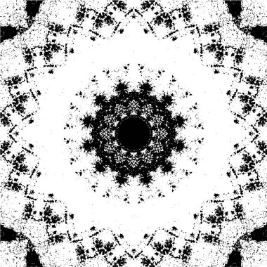 Ayrıntılı siyah beyaz mozaiği kapat