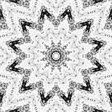 Ayrıntılı siyah beyaz mozaiği kapat