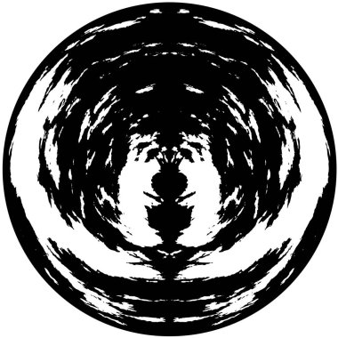 Beyaz arka planda siyah bir şekil. vektör illüstrasyonu   