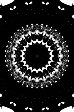 Siyah ve beyaz süslemeli arka plan. Mandala deseni.