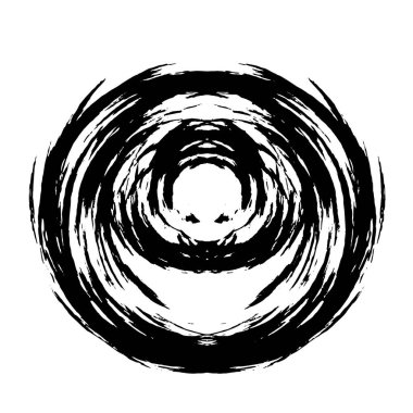 Beyaz arka planda siyah bir şekil. vektör illüstrasyonu   