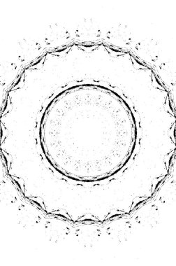 Siyah ve beyaz süslemeli arka plan. Mandala deseni.