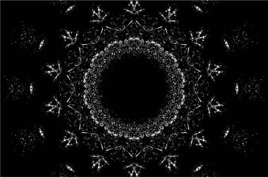 Siyah ve beyaz süslemeli arka plan. Mandala deseni.