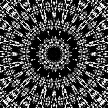 Ayrıntılı siyah beyaz mozaiği kapat