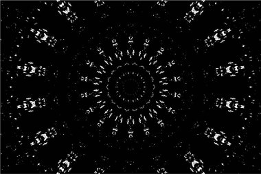 Siyah beyaz monokrom eski grunge vintage eskimiş arka plan soyut antika desenli retro model.  