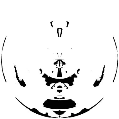 Beyaz arka planda siyah bir şekil. vektör illüstrasyonu   