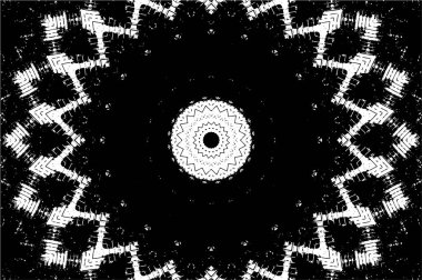 Siyah ve beyaz süslemeli arka plan. Mandala deseni.