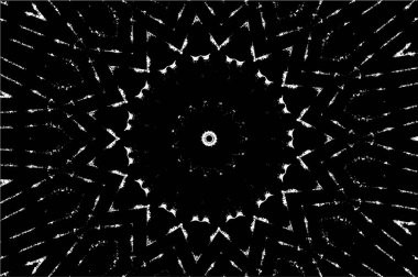 Kaleydoskopik süslemeli siyah beyaz arkaplan