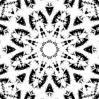 Ayrıntılı siyah beyaz mozaiği kapat