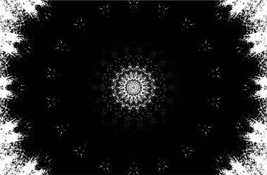 Süslü siyah beyaz arka plan. Mandala deseni.