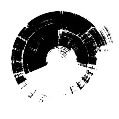 Beyaz arka planda siyah bir şekil. vektör illüstrasyonu   