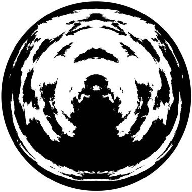 Beyaz arka planda siyah bir şekil. vektör illüstrasyonu   