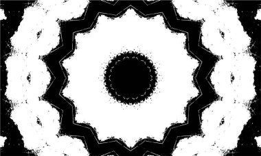 Süslü siyah beyaz arka plan. Mandala deseni.
