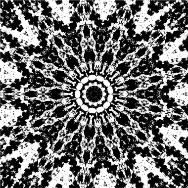 Siyah ve beyaz süslemeli arka plan. Mandala deseni.