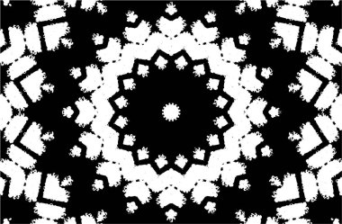 Ayrıntılı siyah beyaz mozaiği kapat