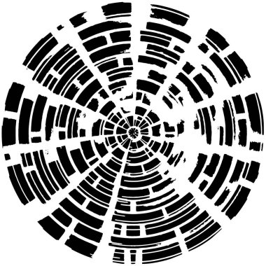 Beyaz arka planda siyah bir şekil. vektör illüstrasyonu   