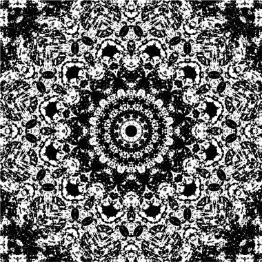 Ayrıntılı siyah beyaz mozaiği kapat