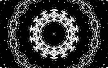 Süslü siyah beyaz arka plan. Mandala deseni.