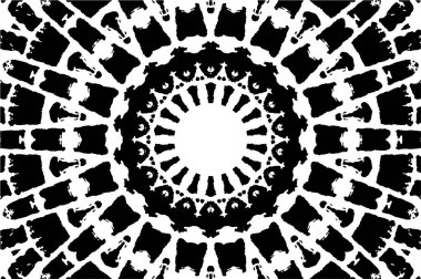 Soyut yaratıcı siyah beyaz desen, vektör çizimi. güzel süs arkaplanı