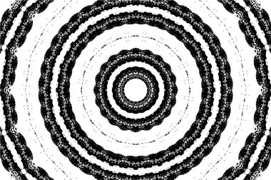 Siyah ve beyaz süslemeli arka plan. Mandala deseni.