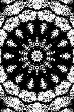 Kaleydoskopik desenli siyah beyaz yaratıcı arkaplan