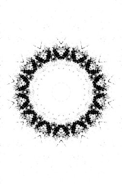 Süslü siyah beyaz arka plan. Mandala deseni.