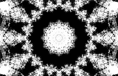 Süslü siyah beyaz arka plan. Mandala deseni.