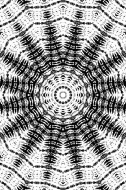 Siyah ve beyaz süslemeli arka plan. Mandala deseni.