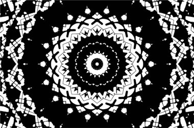 Soyut yaratıcı siyah beyaz desen, vektör çizimi. güzel süs arkaplanı
