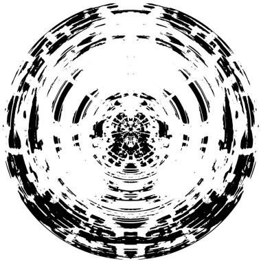 Beyaz arka planda siyah daire şeklinde. vektör illüstrasyonu 