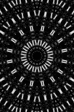 Siyah ve beyaz süslemeli arka plan. Mandala deseni.