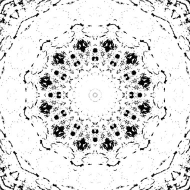 Ayrıntılı siyah beyaz mozaiği kapat