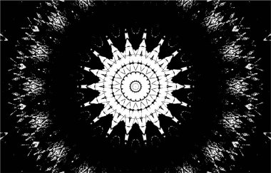 Süslü siyah beyaz arka plan. Mandala deseni.