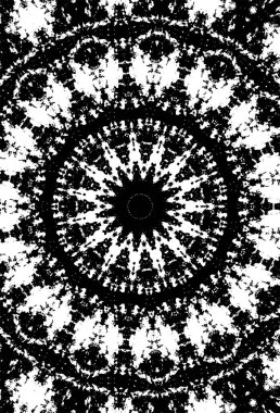 Siyah ve beyaz süslemeli arka plan. Mandala deseni.