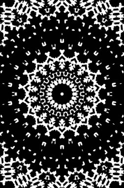 Siyah ve beyaz süslemeli arka plan. Mandala deseni.